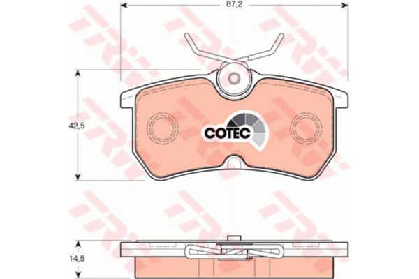 Trw Σετ τακάκια, Δισκόφρενα - GDB1354 Trw Σετ τακάκια, Δισκόφρενα - GDB1354