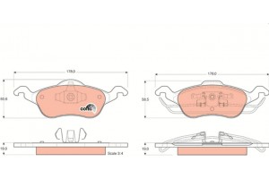 Trw Σετ τακάκια, Δισκόφρενα - GDB1358
