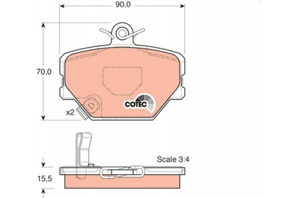 Trw Σετ τακάκια, Δισκόφρενα - GDB1365
