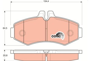 Trw Σετ τακάκια, Δισκόφρενα - GDB1373