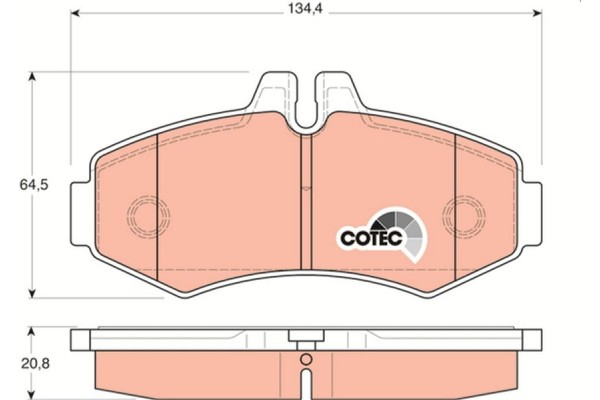 Trw Σετ τακάκια, Δισκόφρενα - GDB1373
