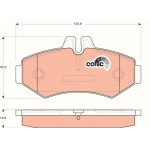 Trw Σετ τακάκια, Δισκόφρενα - GDB1399