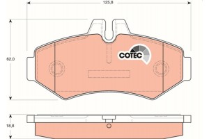 Trw Σετ τακάκια, Δισκόφρενα - GDB1399