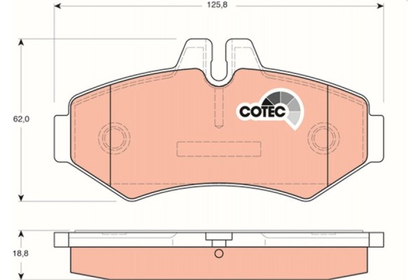 Trw Σετ τακάκια, Δισκόφρενα - GDB1399