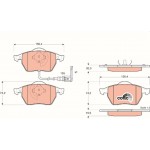 Trw Σετ τακάκια, Δισκόφρενα - GDB1403