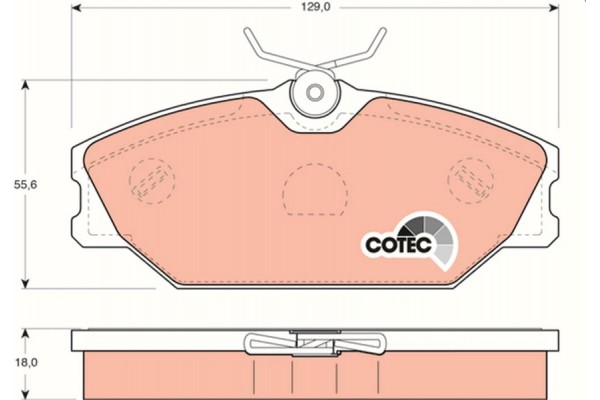 Trw Σετ τακάκια, Δισκόφρενα - GDB1405