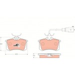 Trw Σετ τακάκια, Δισκόφρενα - GDB1415