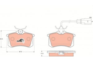 Trw Σετ τακάκια, Δισκόφρενα - GDB1415