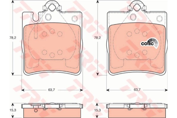 Trw Σετ τακάκια, Δισκόφρενα - GDB1421