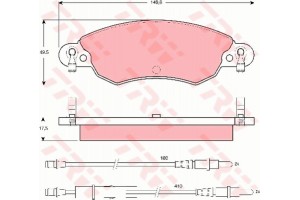 Trw Σετ τακάκια, Δισκόφρενα - GDB1447