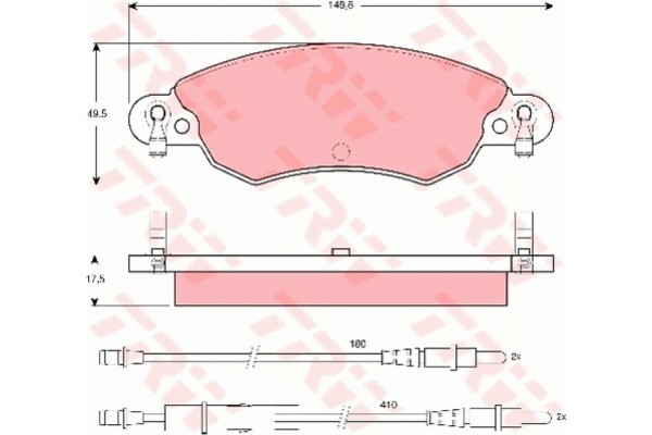 Trw Σετ τακάκια, Δισκόφρενα - GDB1447