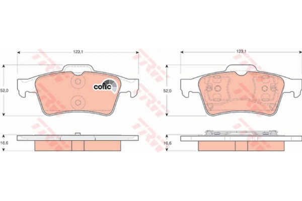Trw Σετ τακάκια, Δισκόφρενα - GDB1469