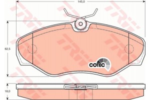 Trw Σετ τακάκια, Δισκόφρενα - GDB1478