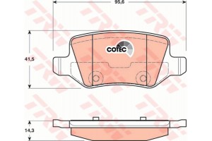 Trw Σετ τακάκια, Δισκόφρενα - GDB1481