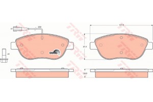 Trw Σετ τακάκια, Δισκόφρενα - GDB1483