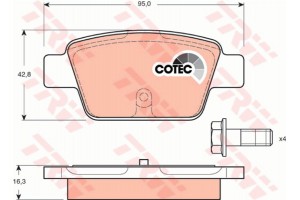 Trw Σετ τακάκια, Δισκόφρενα - GDB1485