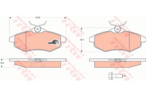 Trw Σετ τακάκια, Δισκόφρενα - GDB1495