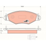 Trw Σετ τακάκια, Δισκόφρενα - GDB1500