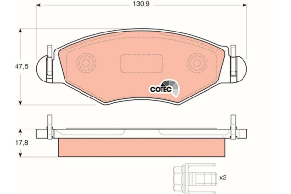 Trw Σετ τακάκια, Δισκόφρενα - GDB1500