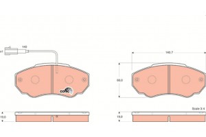 Trw Σετ τακάκια, Δισκόφρενα - GDB1517