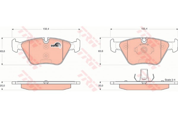 Trw Σετ τακάκια, Δισκόφρενα - GDB1531