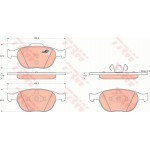 Trw Σετ τακάκια, Δισκόφρενα - GDB1532