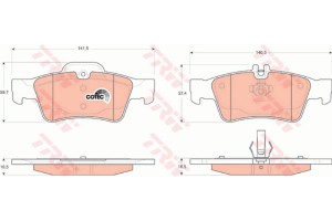 Trw Σετ τακάκια, Δισκόφρενα - GDB1546
