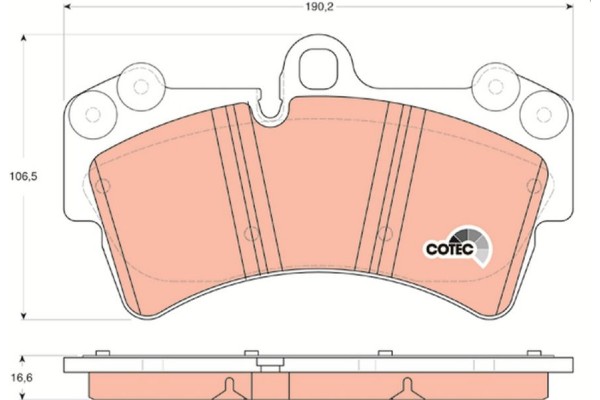 Trw Σετ τακάκια, Δισκόφρενα - GDB1548