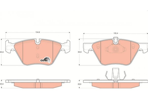 Trw Σετ τακάκια, Δισκόφρενα - GDB1559
