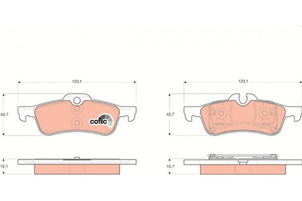 Trw Σετ τακάκια, Δισκόφρενα - GDB1561
