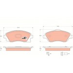 Trw Σετ τακάκια, Δισκόφρενα - GDB1570