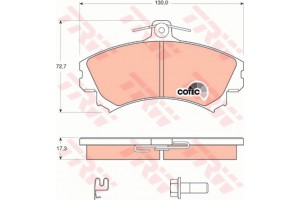 Trw Σετ τακάκια, Δισκόφρενα - GDB1584