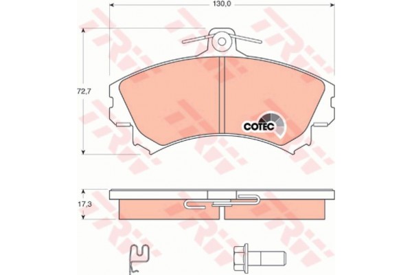 Trw Σετ τακάκια, Δισκόφρενα - GDB1584