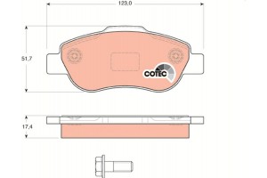 Trw Σετ τακάκια, Δισκόφρενα - GDB1589