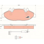 Trw Σετ τακάκια, Δισκόφρενα - GDB1600
