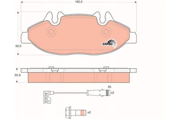 Trw Σετ τακάκια, Δισκόφρενα - GDB1600