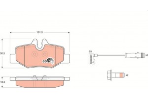 Trw Σετ τακάκια, Δισκόφρενα - GDB1601