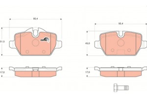 Trw Σετ τακάκια, Δισκόφρενα - GDB1612