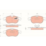 Trw Σετ τακάκια, Δισκόφρενα - GDB1613