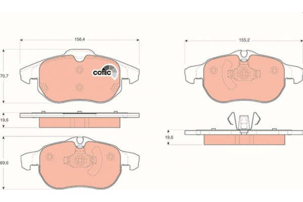 Trw Σετ τακάκια, Δισκόφρενα - GDB1613