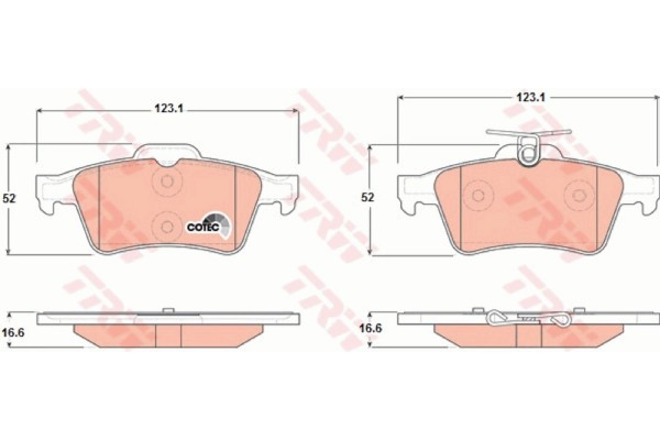 Trw Σετ τακάκια, Δισκόφρενα - GDB1621 Trw Σετ τακάκια, Δισκόφρενα - GDB1621