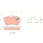 Trw Σετ τακάκια, Δισκόφρενα - GDB1629