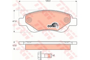 Trw Σετ τακάκια, Δισκόφρενα - GDB1633