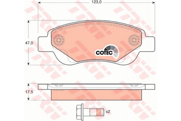 Trw Σετ τακάκια, Δισκόφρενα - GDB1633 Trw Σετ τακάκια, Δισκόφρενα - GDB1633