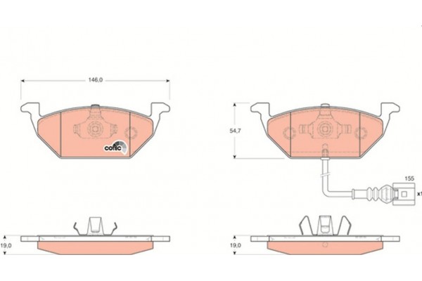 Trw Σετ τακάκια, Δισκόφρενα - GDB1658 Trw Σετ τακάκια, Δισκόφρενα - GDB1658
