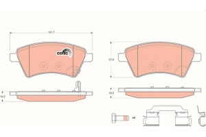 Trw Σετ τακάκια, Δισκόφρενα - GDB1673