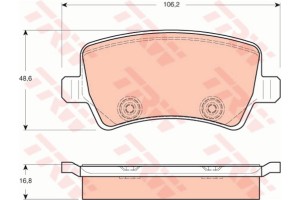 Trw Σετ τακάκια, Δισκόφρενα - GDB1685
