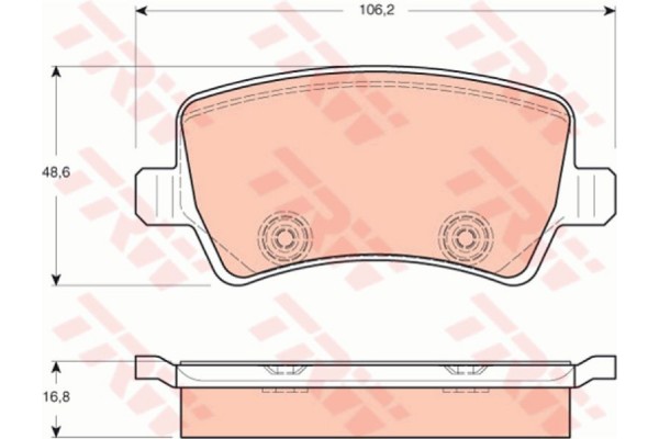 Trw Σετ τακάκια, Δισκόφρενα - GDB1685 Trw Σετ τακάκια, Δισκόφρενα - GDB1685