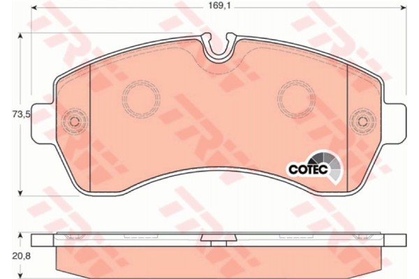 Trw Σετ τακάκια, Δισκόφρενα - GDB1696 Trw Σετ τακάκια, Δισκόφρενα - GDB1696