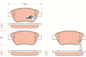 Trw Σετ τακάκια, Δισκόφρενα - GDB1700